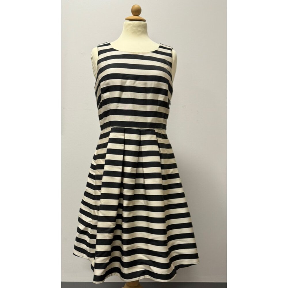 Lindex Classic black and  off-white striped Party Dress
